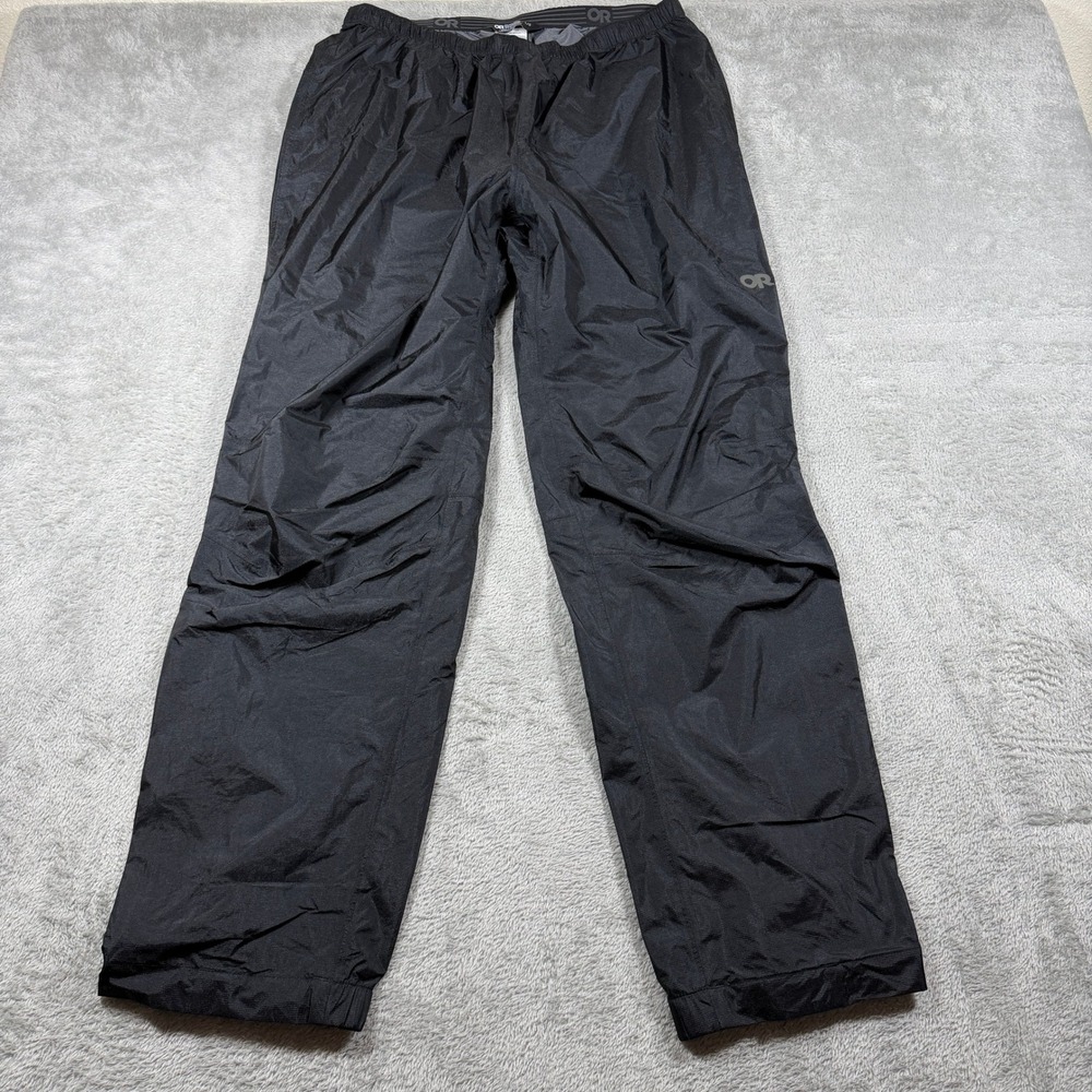 Outdoor Research Helium Rain Pants Mens Large Black Waterproof Lightweight